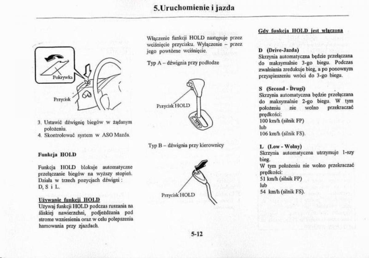 Mazda Premacy I 1 instrukcja obslugi / page 118