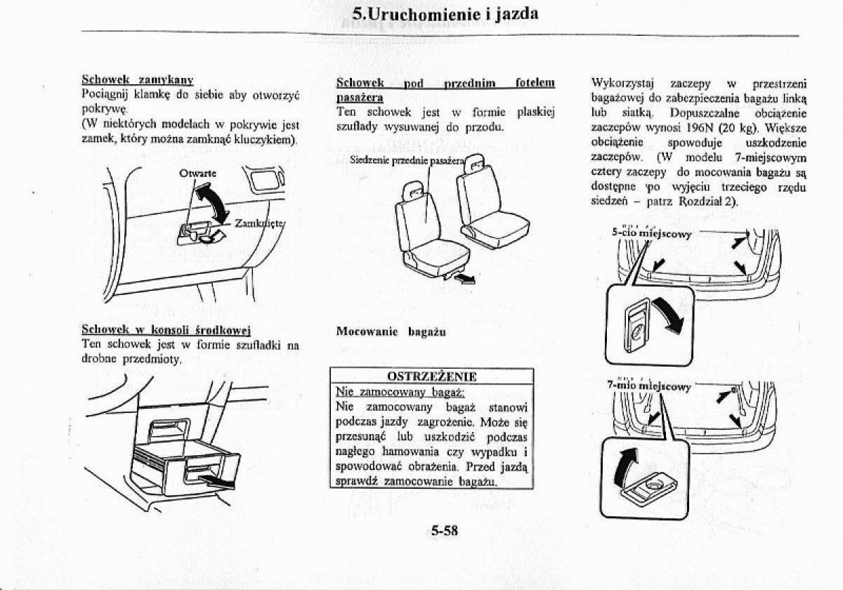 Mazda Premacy I 1 instrukcja obslugi / page 164