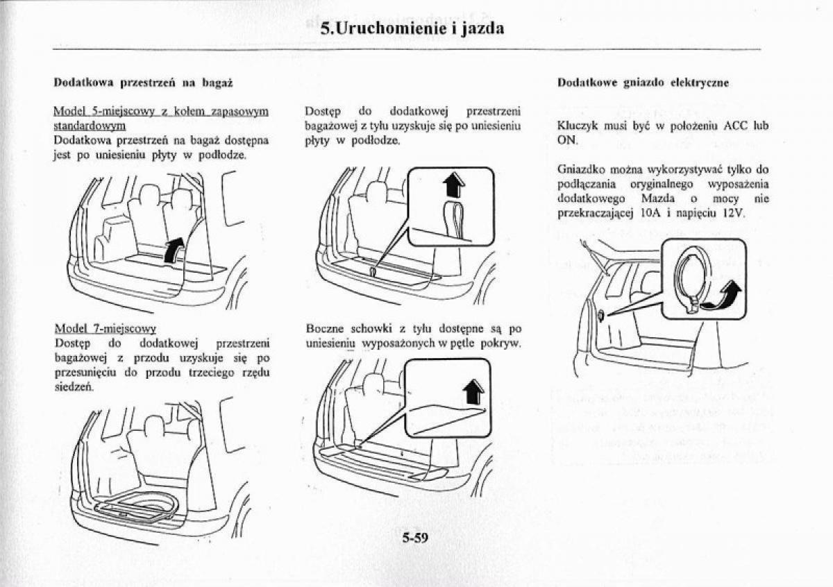 Mazda Premacy I 1 instrukcja obslugi / page 165