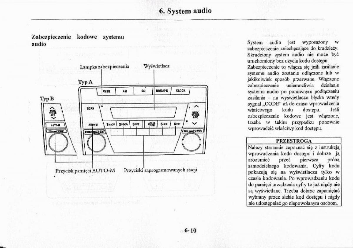 Mazda Premacy I 1 instrukcja obslugi / page 176