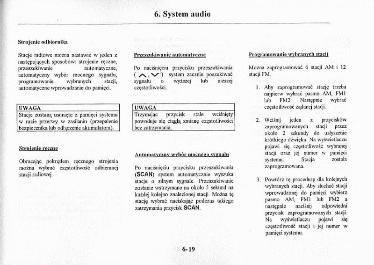 Mazda Premacy I 1 instrukcja obslugi / page 185