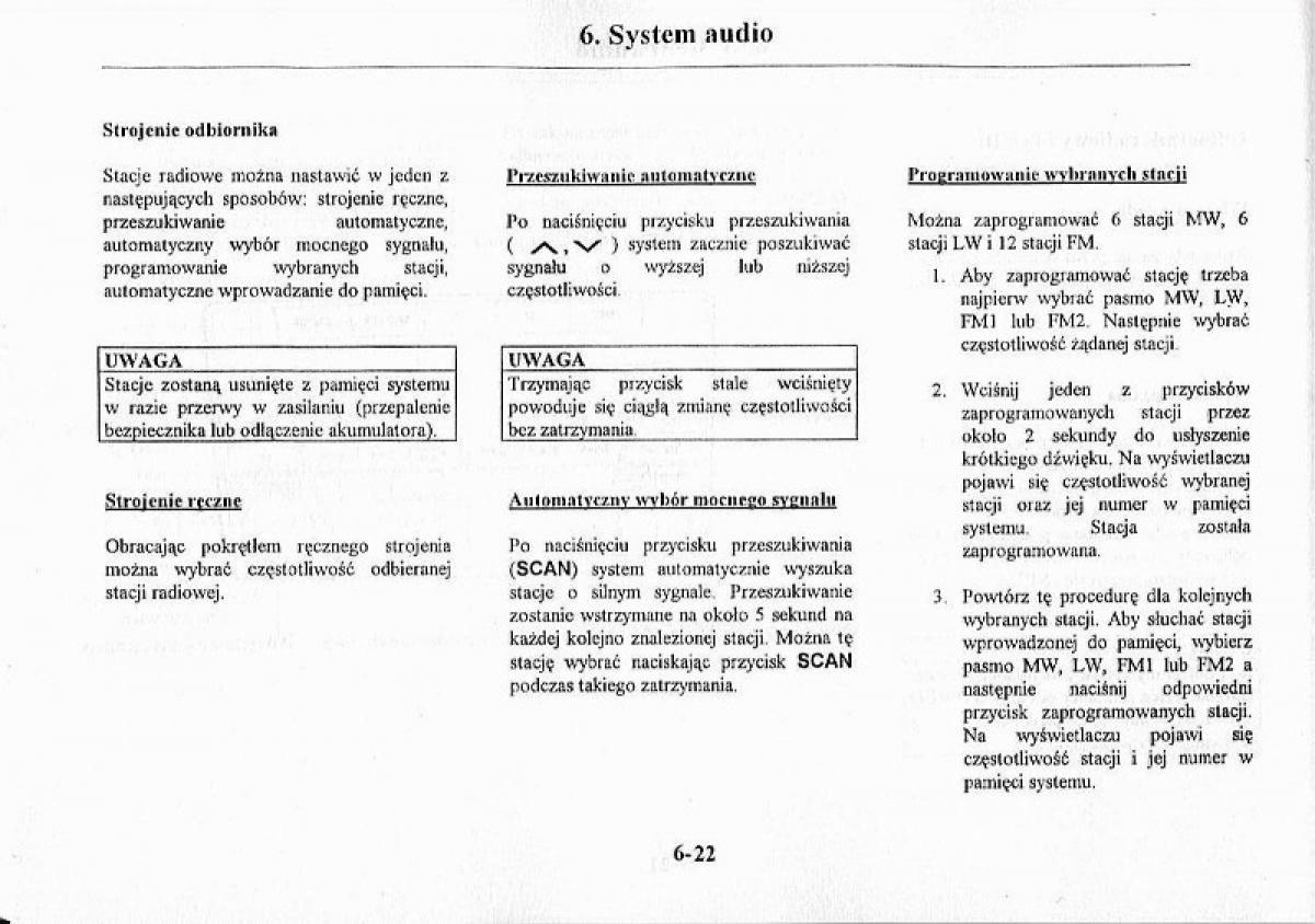 Mazda Premacy I 1 instrukcja obslugi / page 188