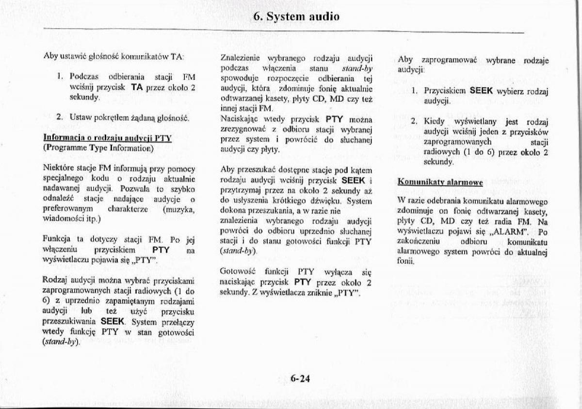 Mazda Premacy I 1 instrukcja obslugi / page 190