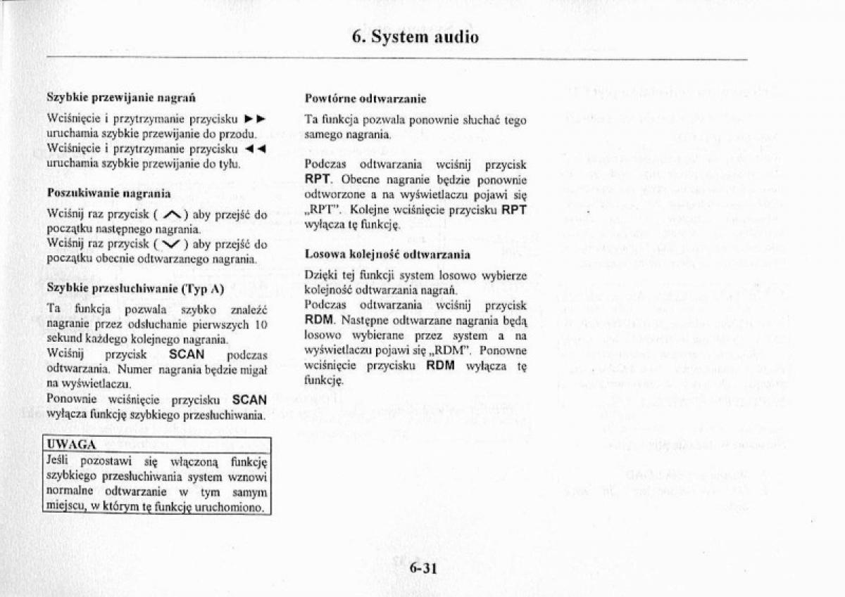 Mazda Premacy I 1 instrukcja obslugi / page 197