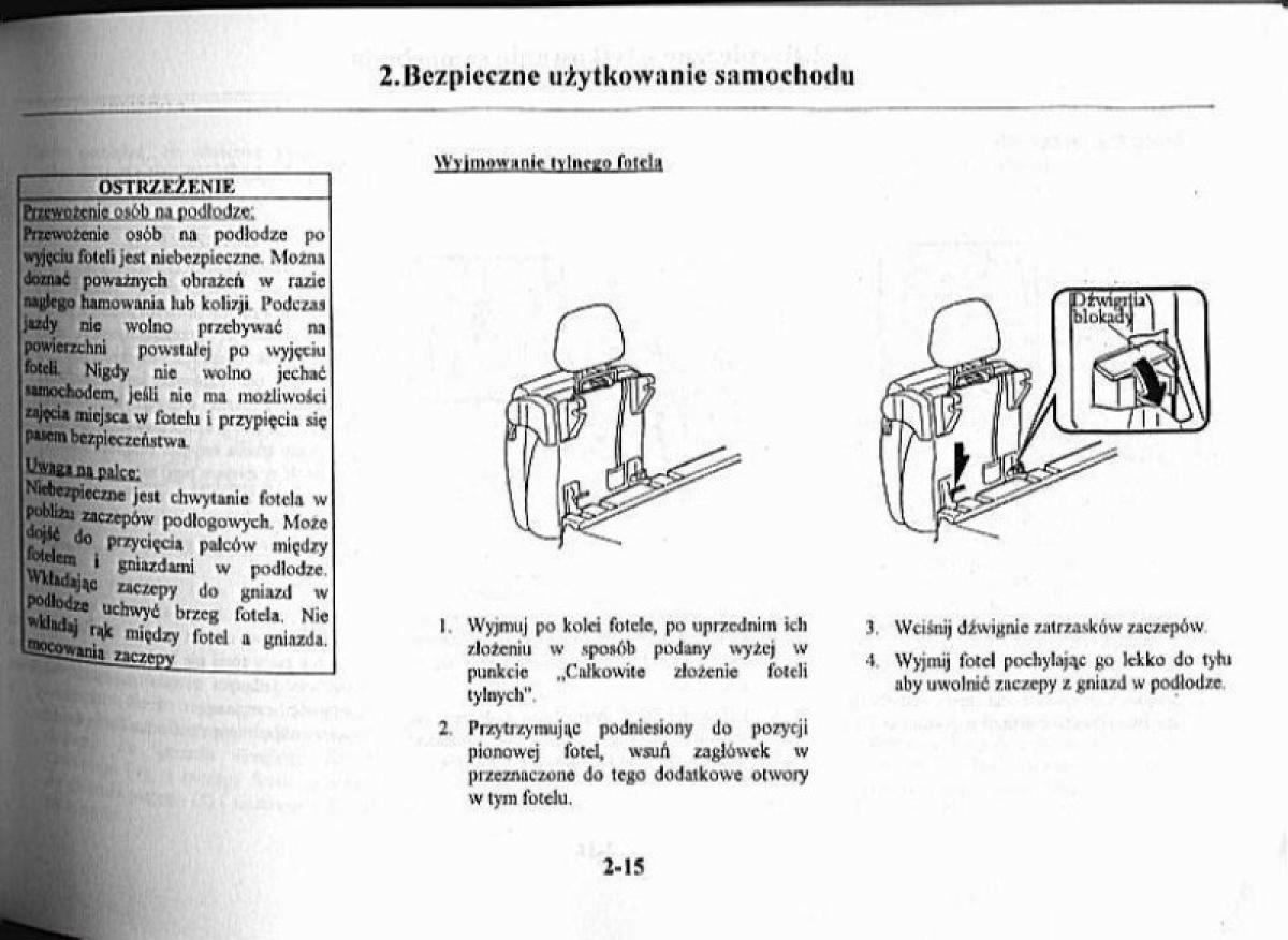 Mazda Premacy I 1 instrukcja obslugi / page 20