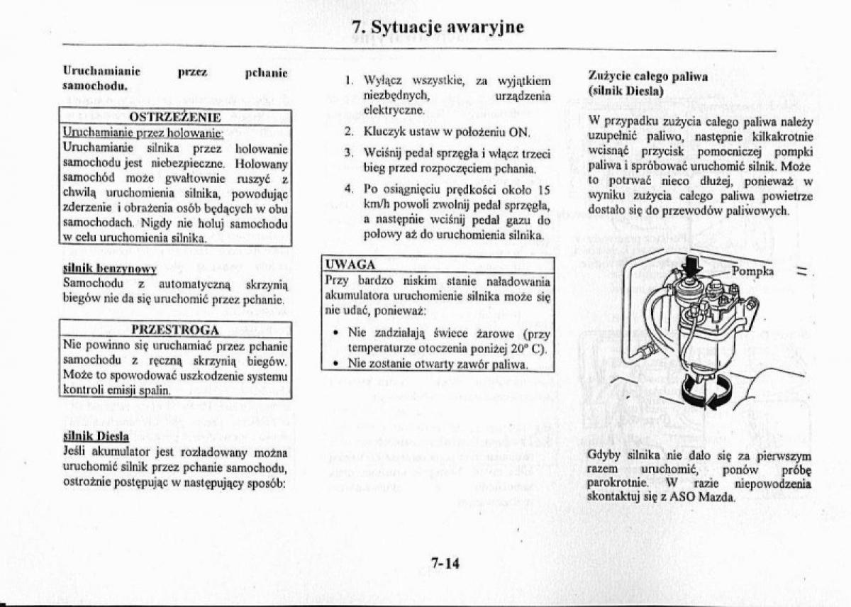 Mazda Premacy I 1 instrukcja obslugi / page 217