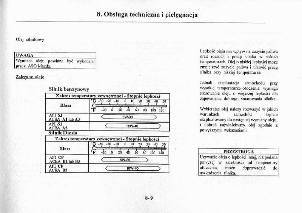 Mazda Premacy I 1 instrukcja obslugi / page 229