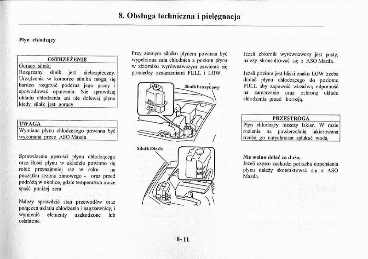 Mazda Premacy I 1 instrukcja obslugi / page 231