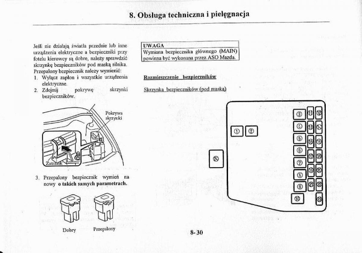 Mazda Premacy I 1 instrukcja obslugi / page 250