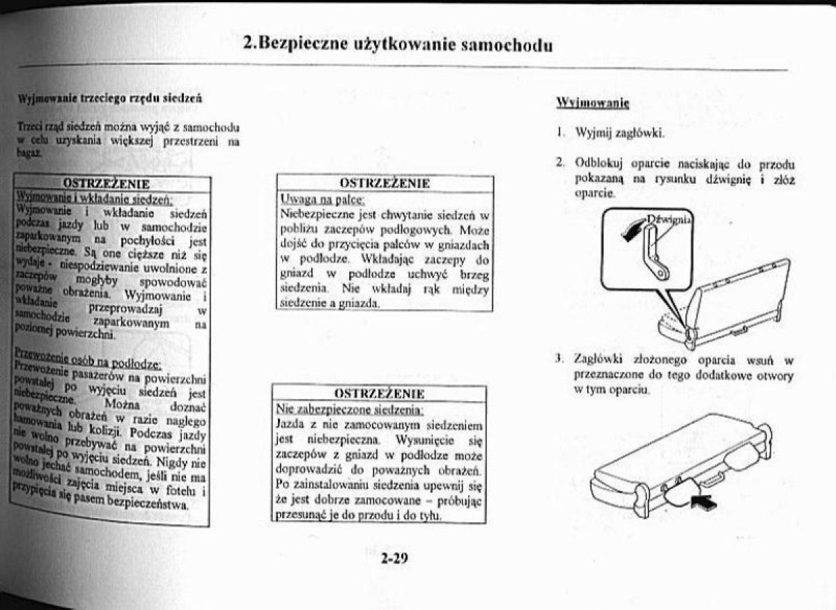 Mazda Premacy I 1 instrukcja obslugi / page 34
