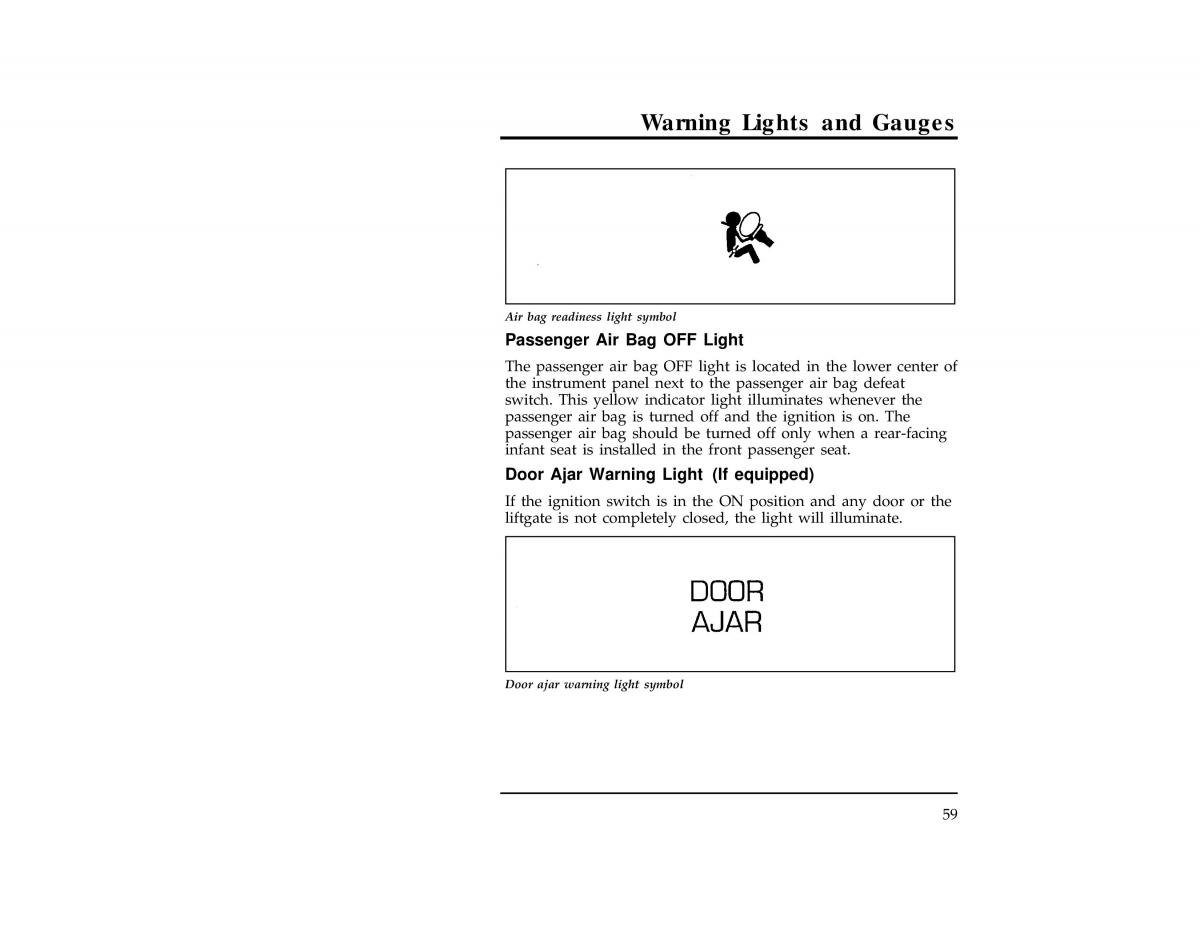 Ford Ranger owners manual / page 60