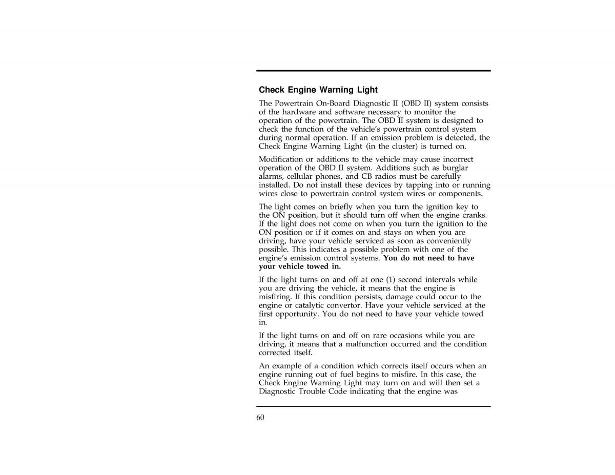 Ford Ranger owners manual / page 61