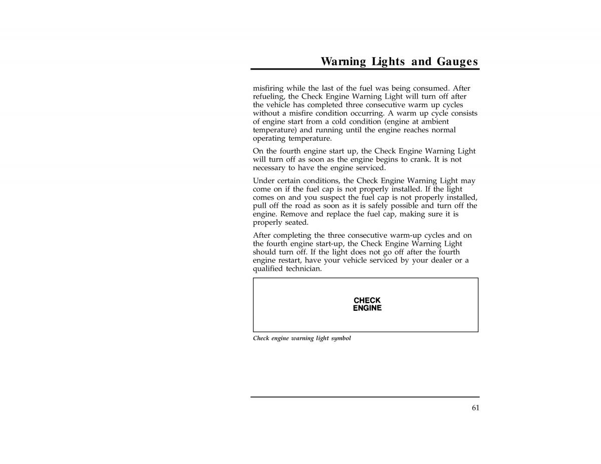 Ford Ranger owners manual / page 62