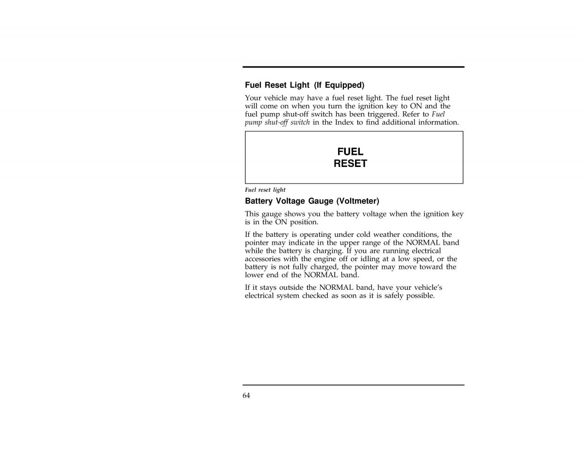 Ford Ranger owners manual / page 65