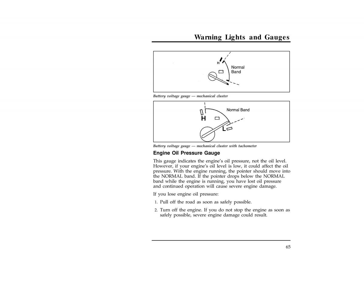 Ford Ranger owners manual / page 66