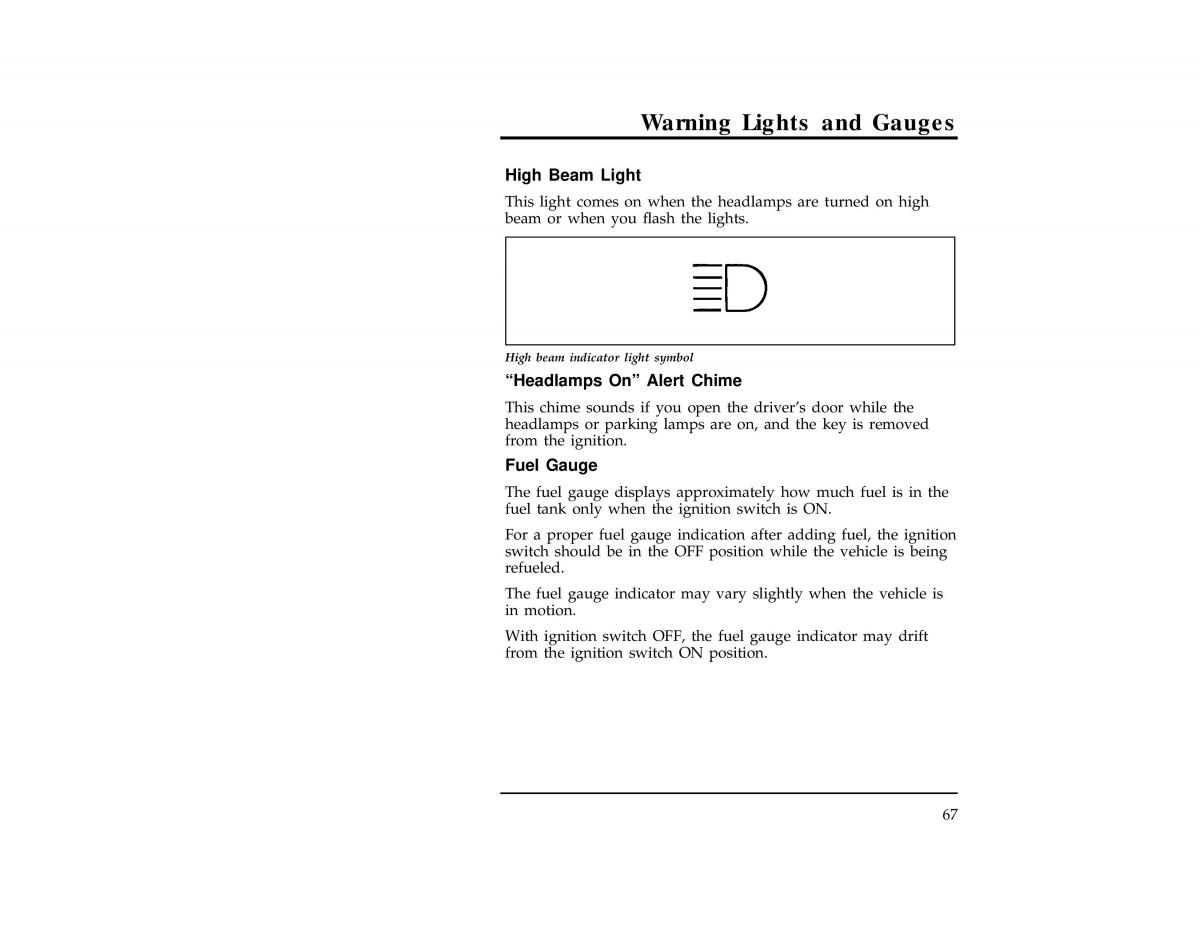 Ford Ranger owners manual / page 68