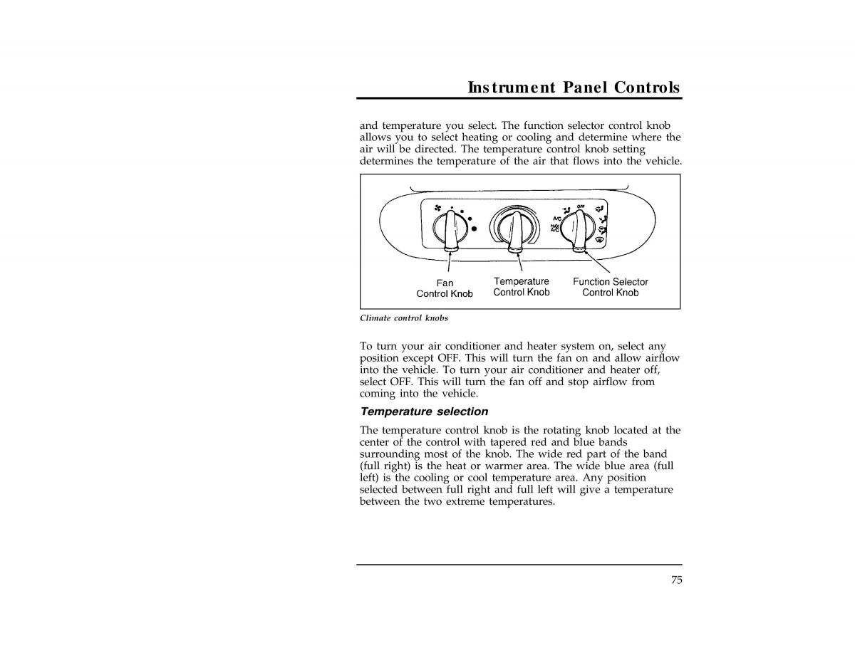 Ford Ranger owners manual / page 76