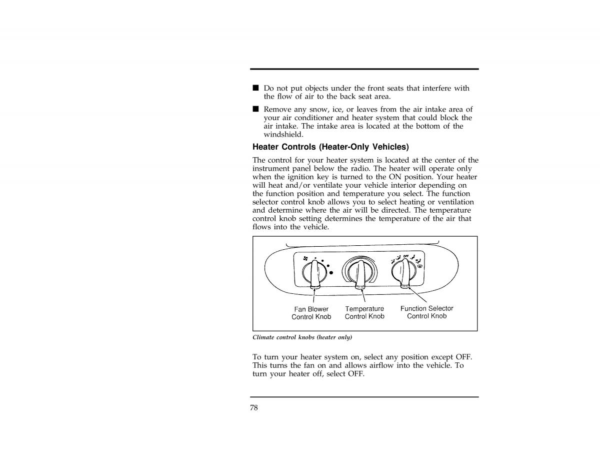 Ford Ranger owners manual / page 79