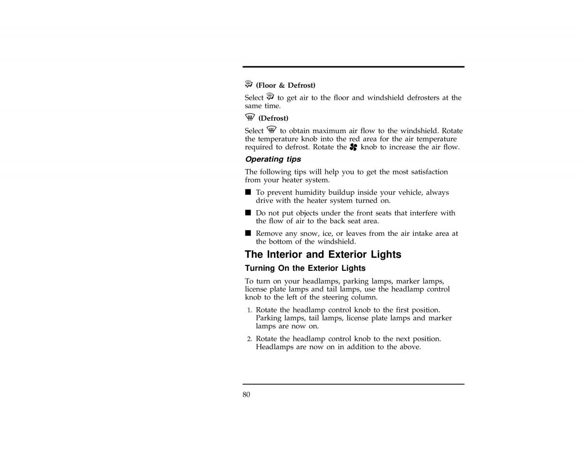 Ford Ranger owners manual / page 81