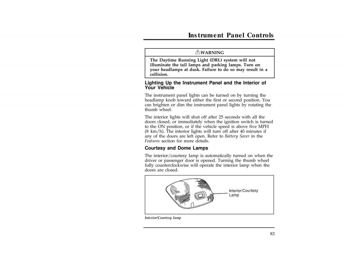 Ford Ranger owners manual / page 84