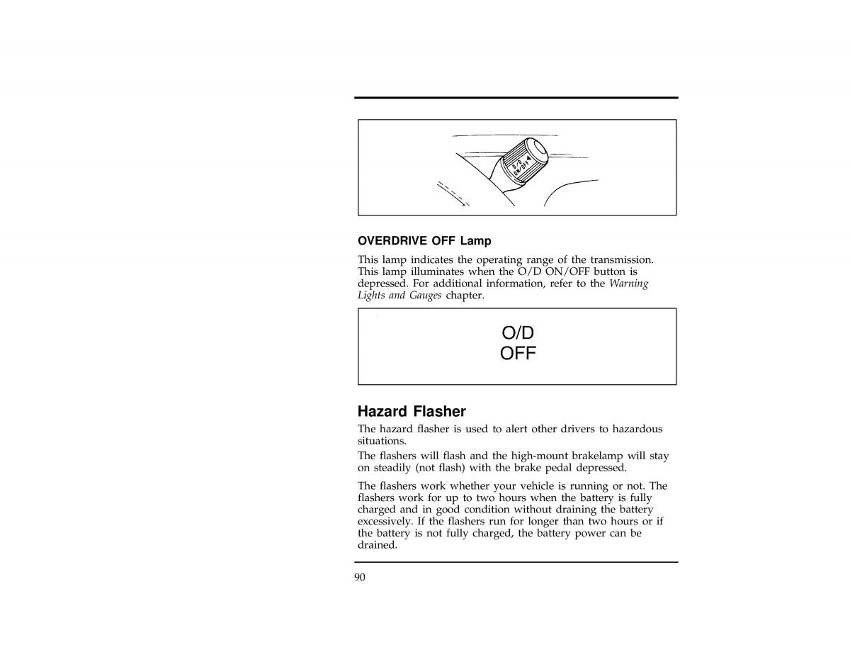 Ford Ranger owners manual / page 90