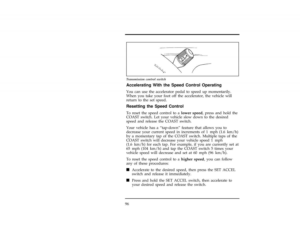 Ford Ranger owners manual / page 96