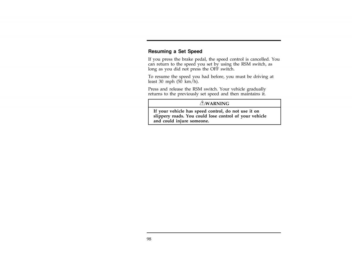 Ford Ranger owners manual / page 98