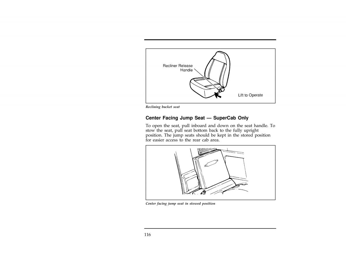 Ford Ranger owners manual / page 116