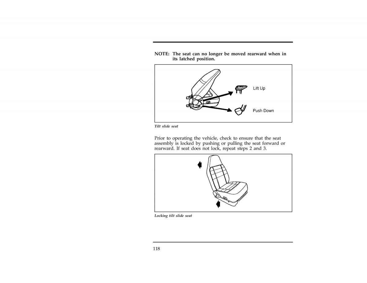 Ford Ranger owners manual / page 118