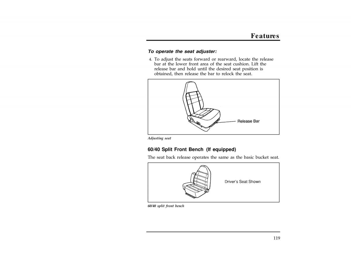 Ford Ranger owners manual / page 119