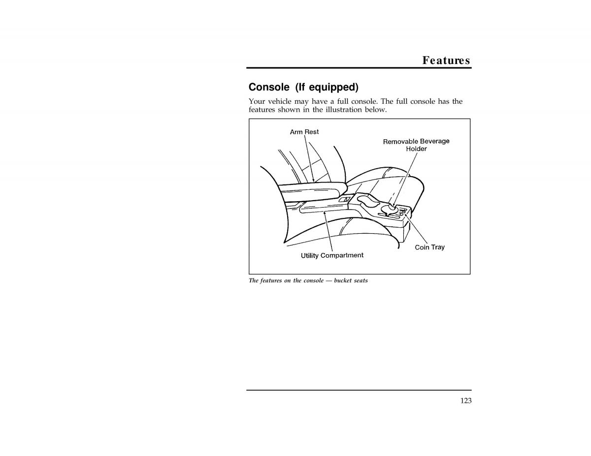 Ford Ranger owners manual / page 123