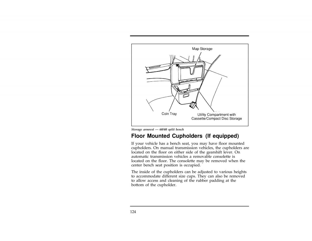 Ford Ranger owners manual / page 124