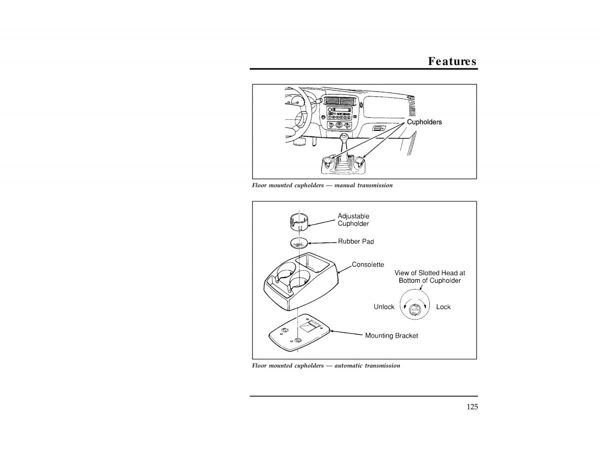 Ford Ranger owners manual / page 125