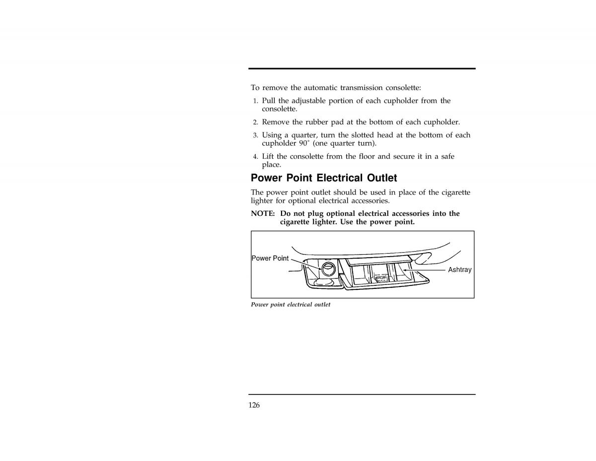 Ford Ranger owners manual / page 126