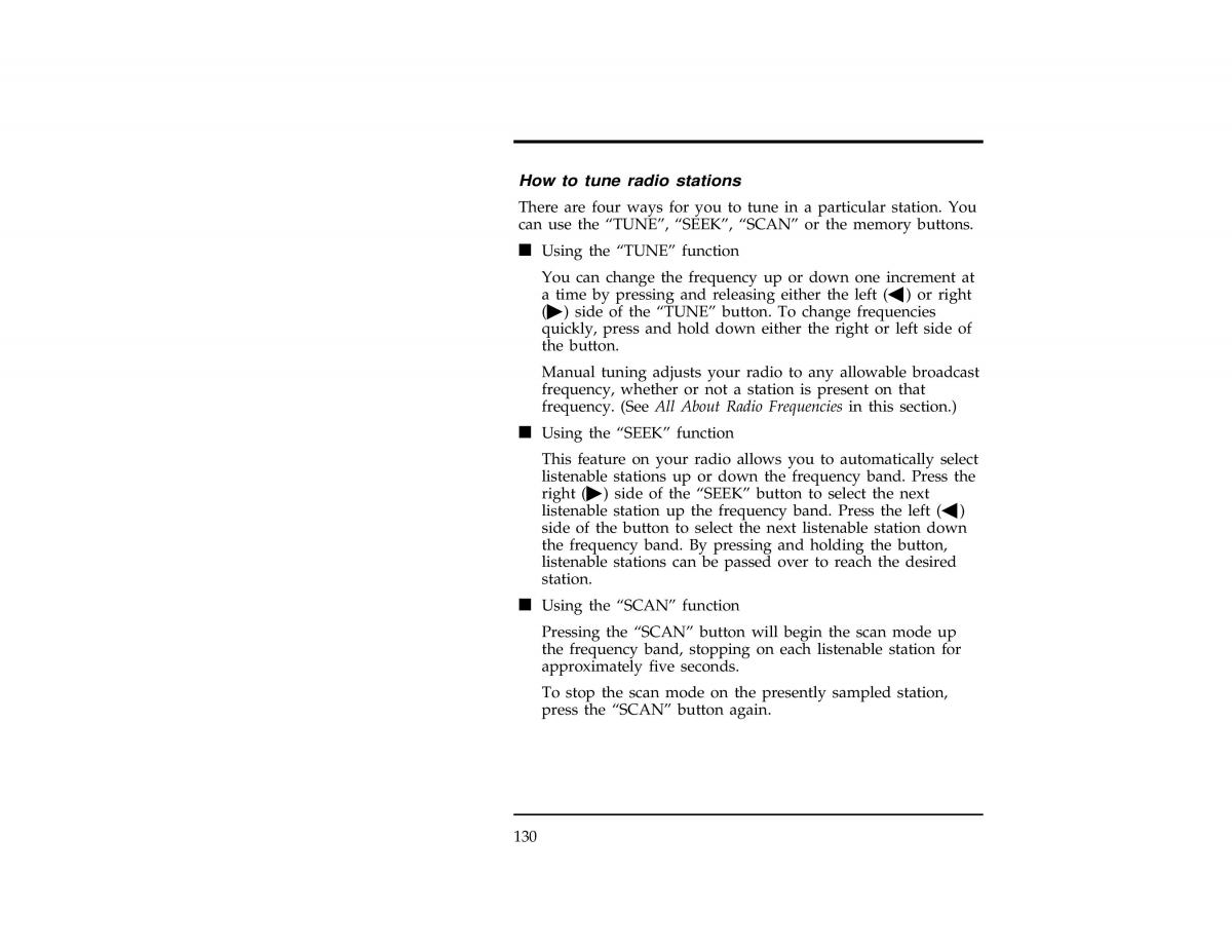 Ford Ranger owners manual / page 130