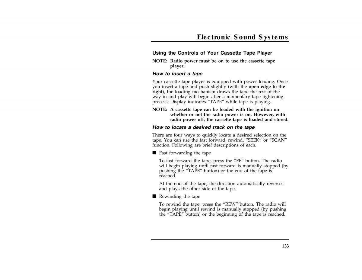 Ford Ranger owners manual / page 133