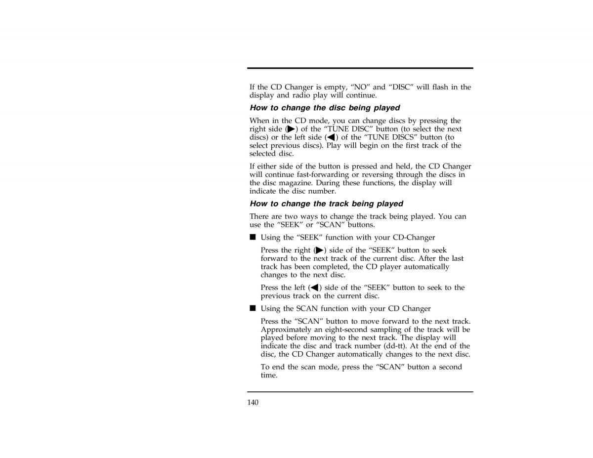 Ford Ranger owners manual / page 140