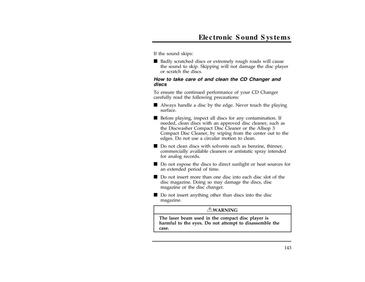 Ford Ranger owners manual / page 143