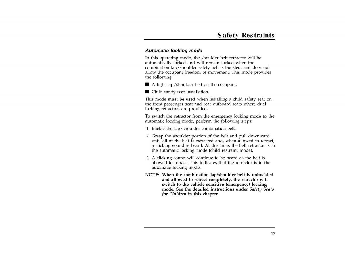 Ford Ranger owners manual / page 15