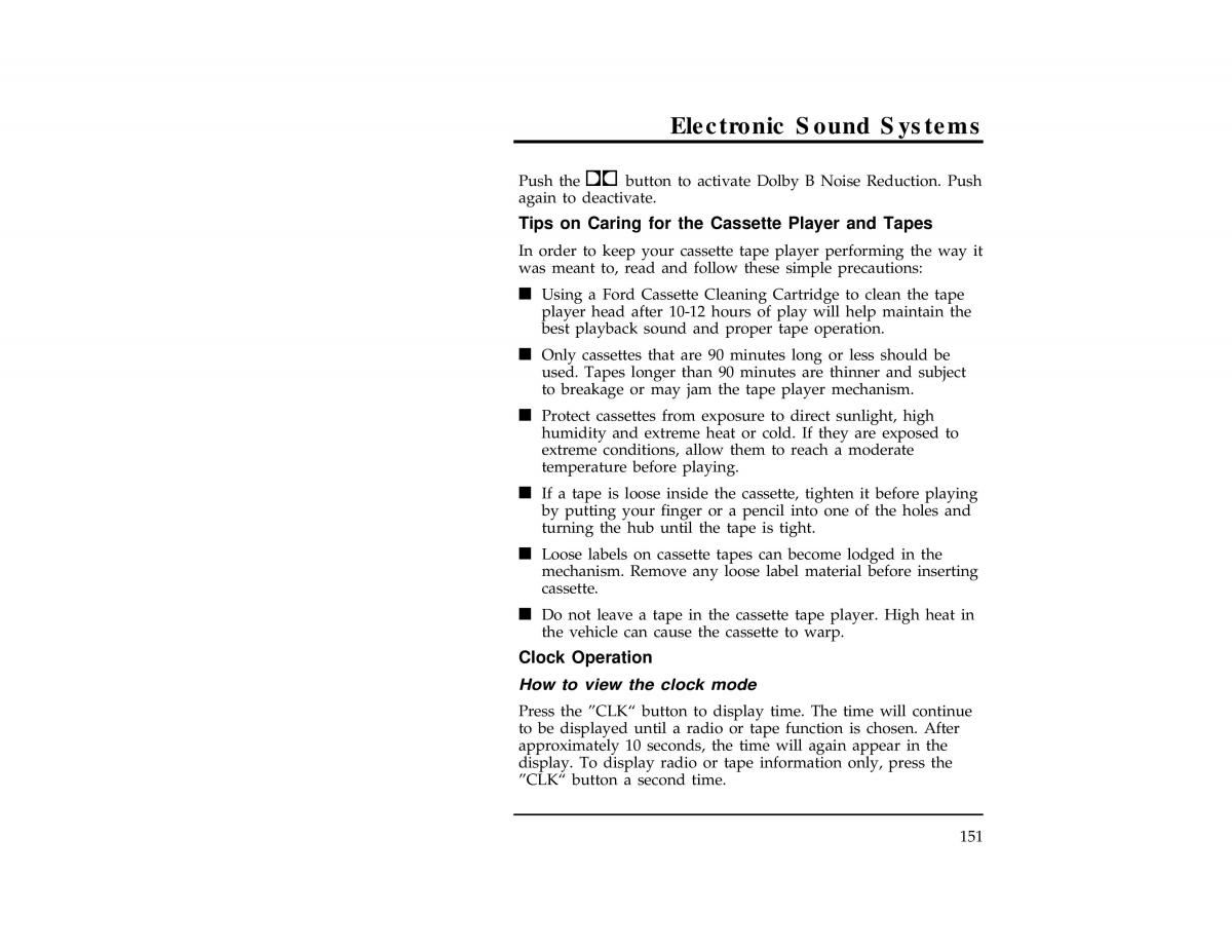 Ford Ranger owners manual / page 151