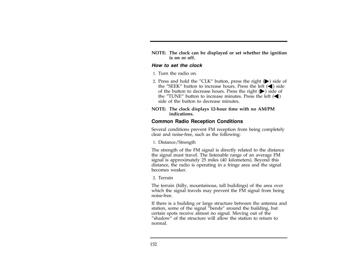 Ford Ranger owners manual / page 152