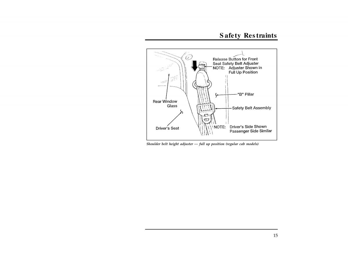 Ford Ranger owners manual / page 17