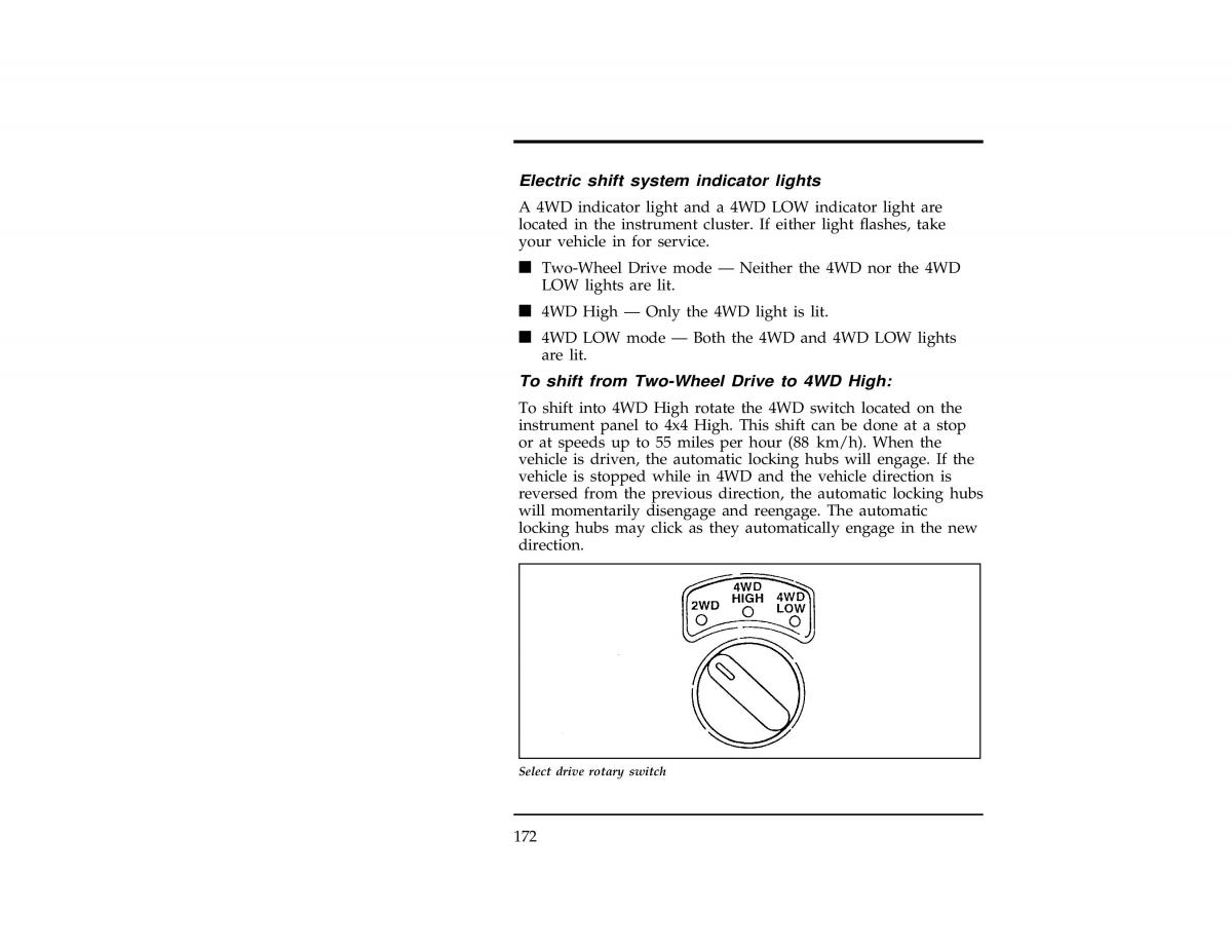 Ford Ranger owners manual / page 172