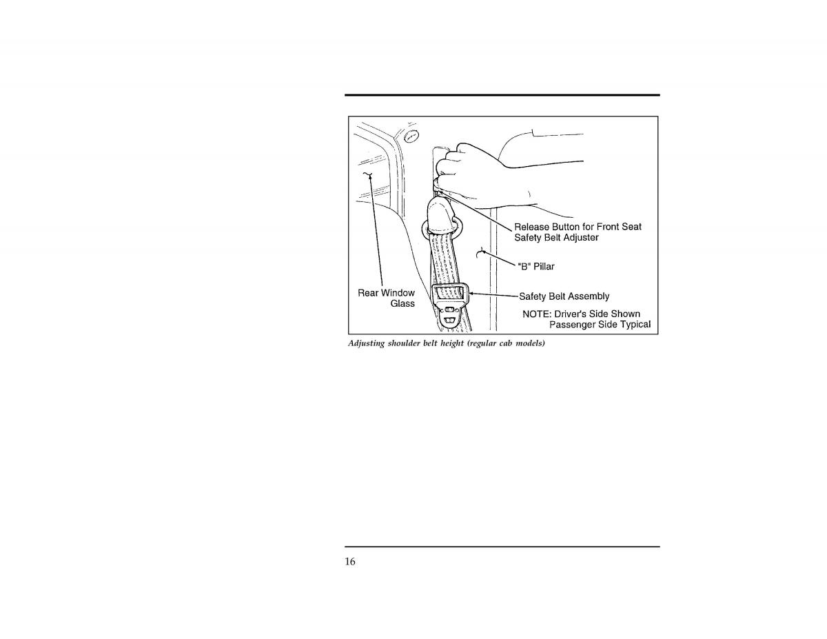 Ford Ranger owners manual / page 18