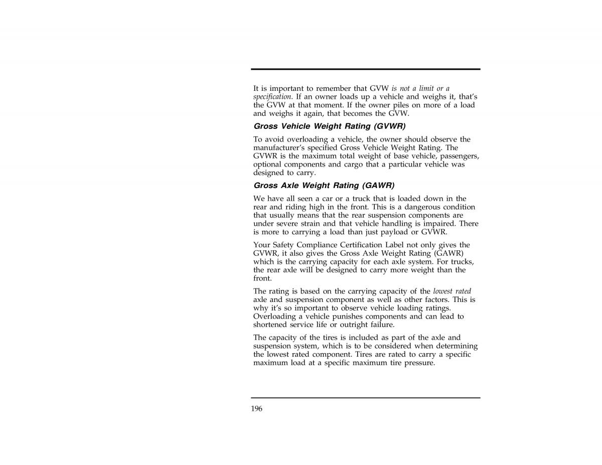 Ford Ranger owners manual / page 196