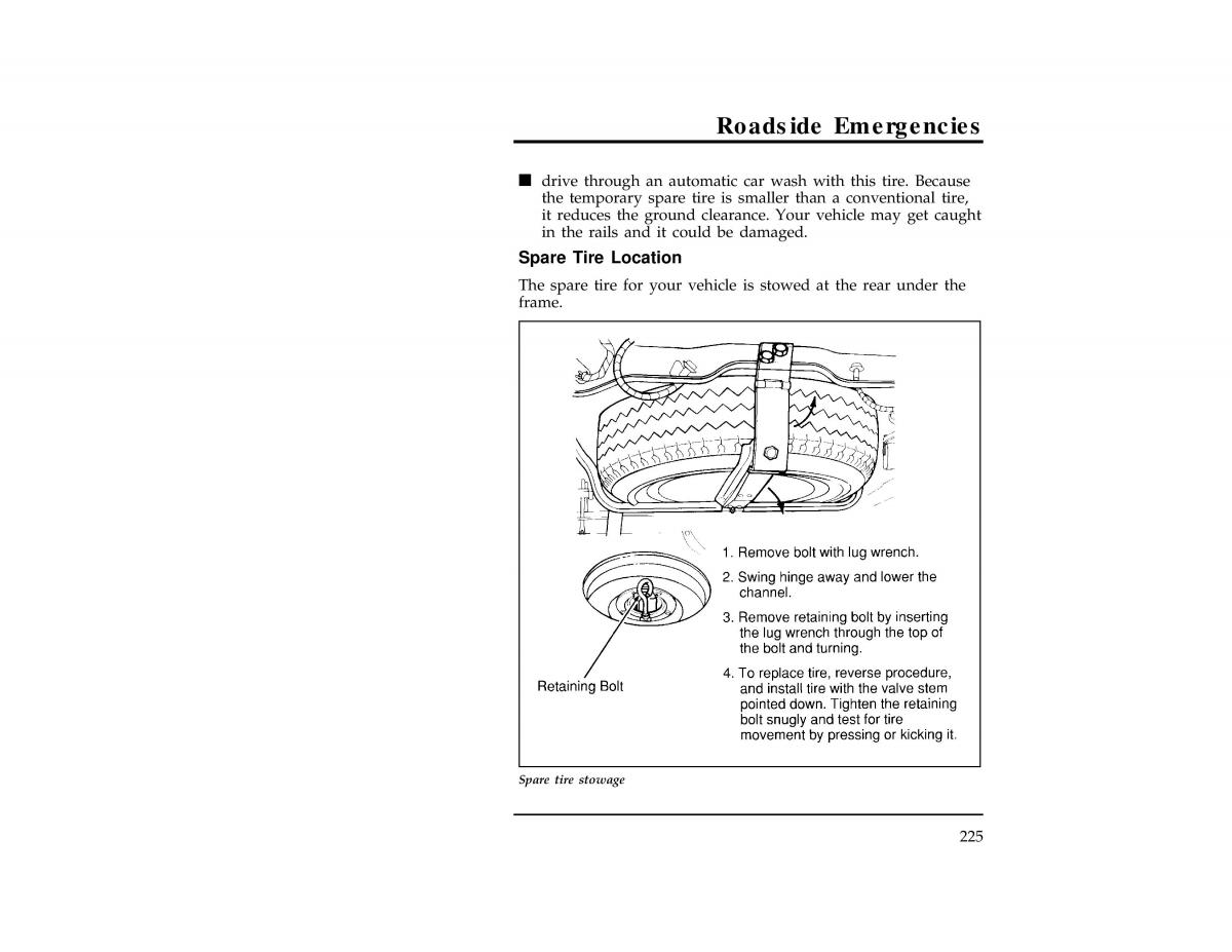 Ford Ranger owners manual / page 225