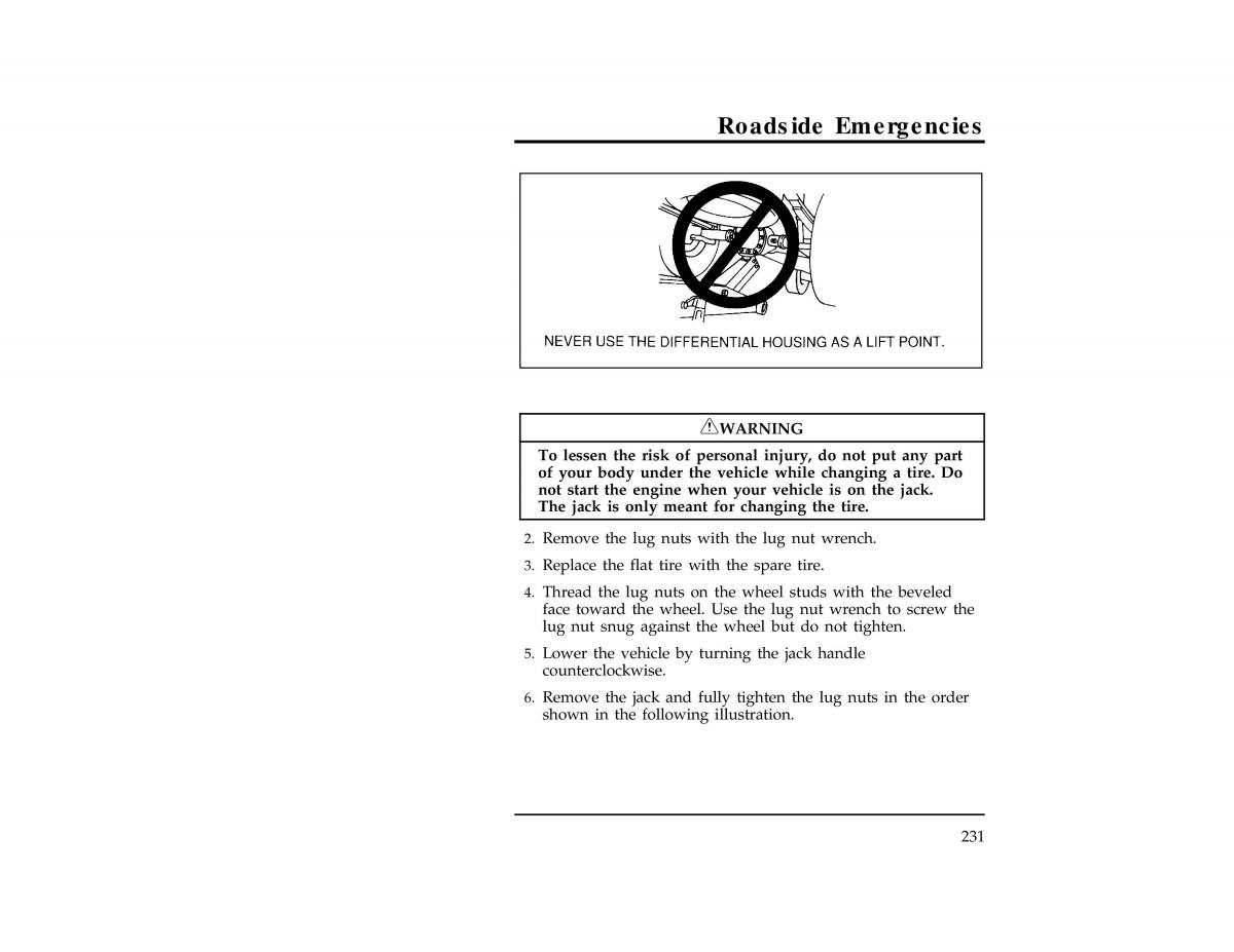 Ford Ranger owners manual / page 231