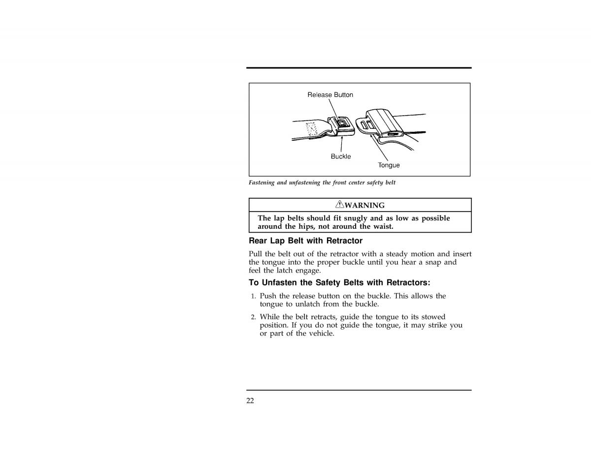 Ford Ranger owners manual / page 24