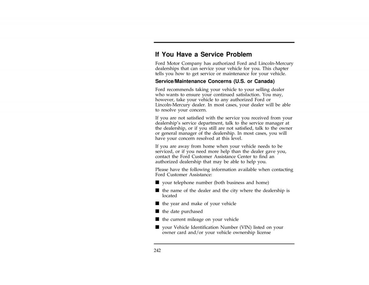 Ford Ranger owners manual / page 241