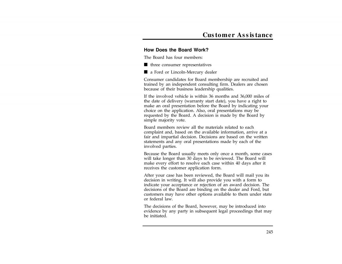 Ford Ranger owners manual / page 244